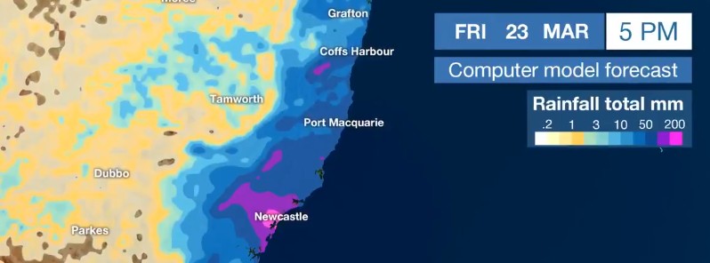 Very heavy rainfall for central parts of NSW coast, warnings issued