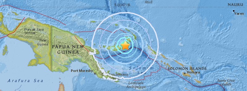 Strong and shallow M6.3 earthquake hits New Britain, Papua New Guinea