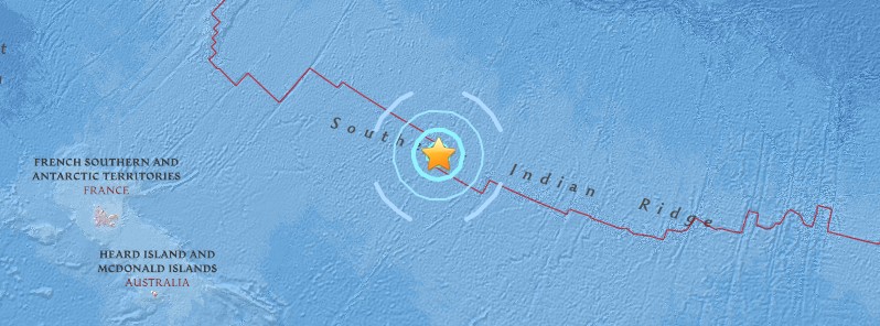 Shallow M6.3 earthquake hits Southeast Indian Ridge