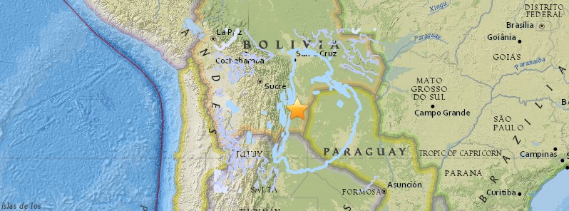 Very deep M6.8 earthquake hits Chuquisaca, Bolivia