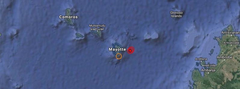 Earthquake swarm near Mayotte, oldest volcanic island in the Comoros basin