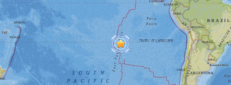 Shallow M6.0 earthquake hits Easter Island region