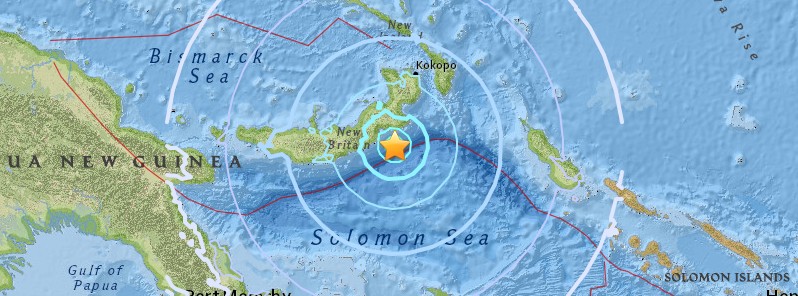 Shallow M6.0 earthquake hits near the coast of New Britain, PNG
