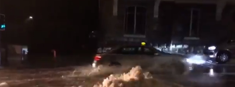 Record 41.1 mm (1.6 inches) of rain in 10 minutes floods Lausanne, Switzerland