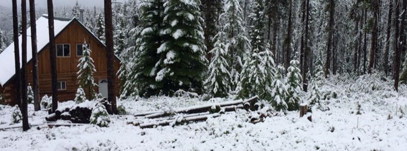 Snow fell on parts of the US Northwest just days before first day of summer