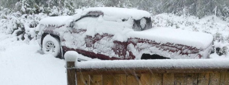 Record-breaking summer snow blankets Newfoundland and Labrador, Canada