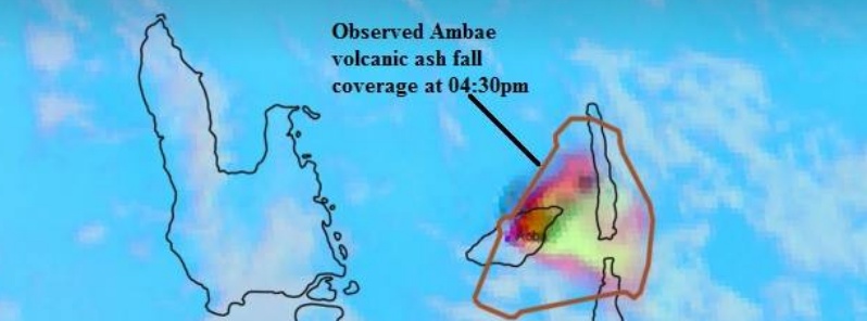 Ambae volcano ejects ash up to 9.1 km (30 000 feet) a.s.l., Vanuatu