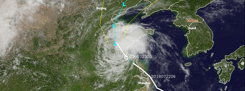 Severe Tropical Storm “Ampil” makes landfall near Shanghai, China