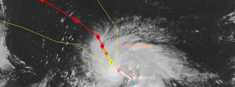 Typhoon “Maria” forms near Guam, heading toward Ryukyu Islands, Japan