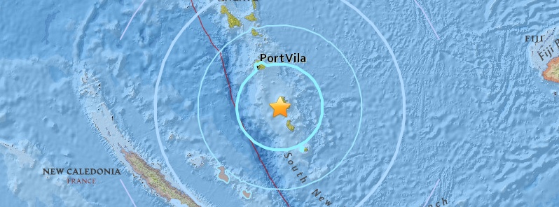 M6.4 earthquake hits Vanuatu at intermediate depth