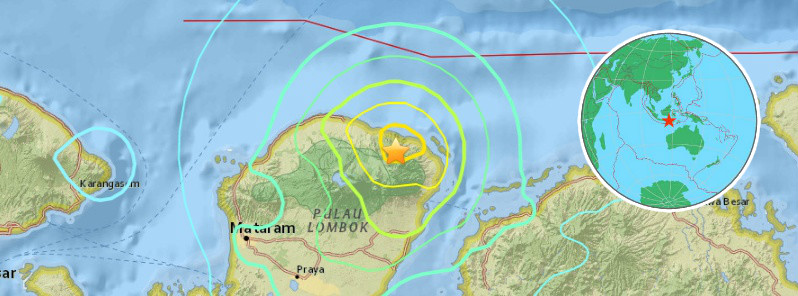 Shallow M6.3 aftershock hits Lombok, 2 weeks after devastating M7.0 killed more than 460, Indonesia