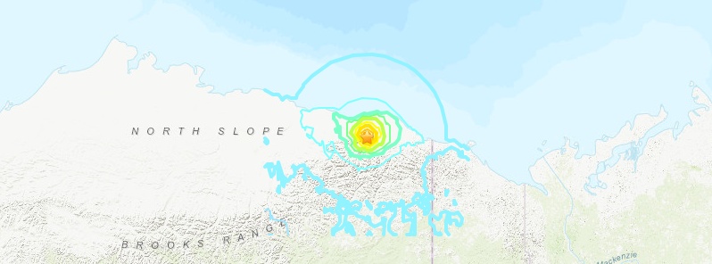 Strong and shallow M6.0 earthquake hits northern Alaska, 60th earthquake since 02:14 UTC