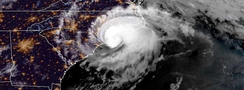 Center of Hurricane “Florence” makes landfall near Wrightsville Beach, North Carolina