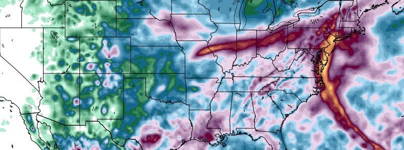 Widespread heavy to excessive rainfall in the Lower/Middle Mississippi Valley into the Ohio Valley