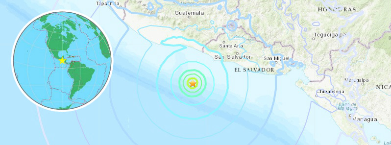 Strong and shallow M6.1 earthquake hits off the coast of El Salvador
