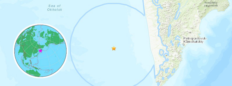 Deep M6.7 earthquake hits near Kamchatka