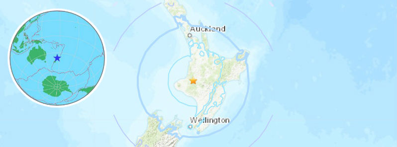 Deep M6.2 earthquake under North Island, New Zealand