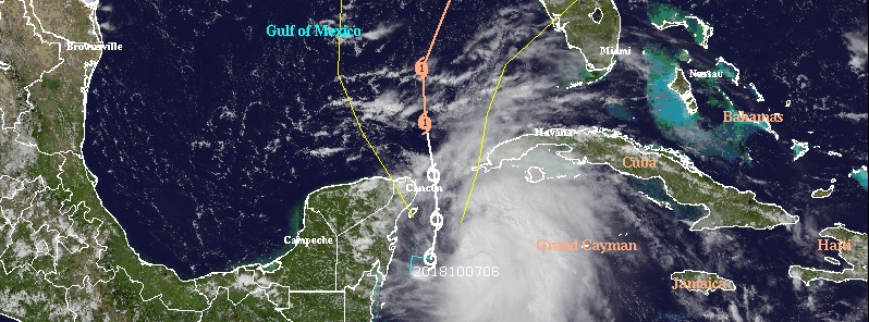 Tropical Storm “Michael” aims Florida, warnings in effect in Cuba and Mexico
