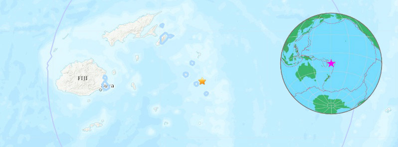 Deep M6.7 earthquake hits Fiji