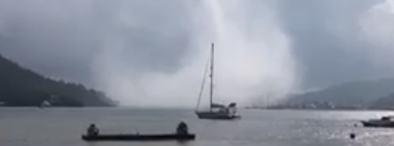 Destructive waterspout hits Marmaris, Turkey