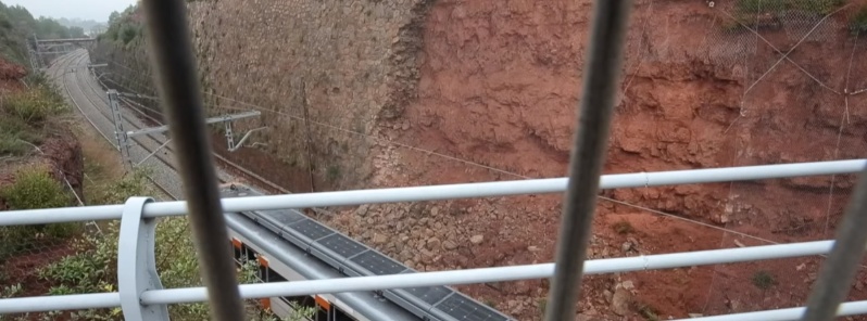 Landslide caused by heavy rain derails train near Barcelona, Spain