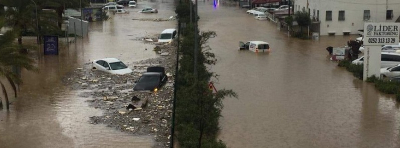 Historic disaster: Heavy rain sweeps away cars, leaves Bodrum underwater, Turkey