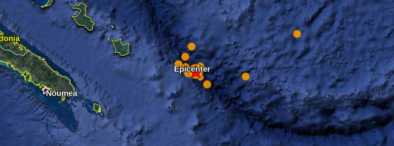 Very strong and shallow M7.5 earthquake hits New Caledonia, tsunami waves observed