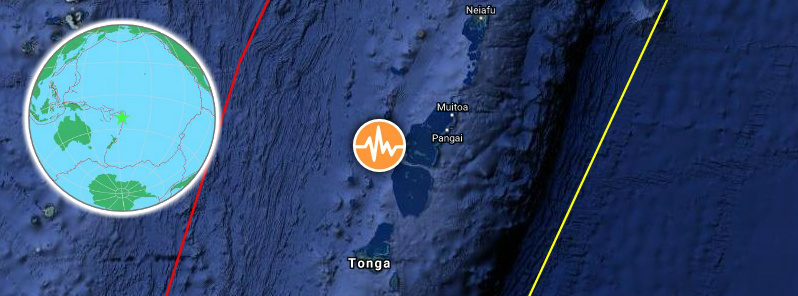Strong M6.4 earthquake hits Tonga at intermediate depth