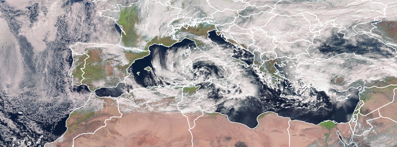 Powerful storm forms in Mediterranean Sea, strong winds, huge waves, heavy rain, snow and ice expected