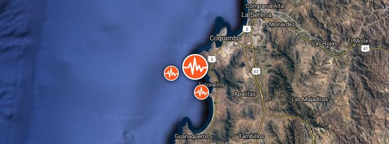 Two dead after very strong and shallow M6.7 earthquake hits Coquimbo, Chile