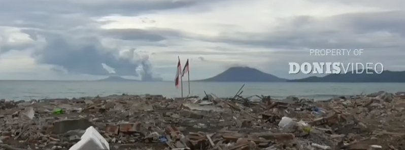 Spectacular explosions at Krakatoa volcano, Indonesia