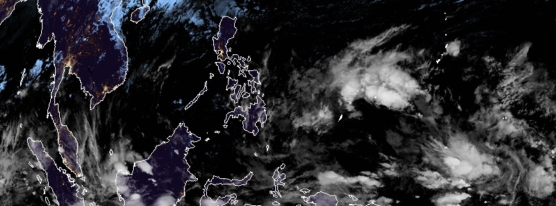 Tropical depression forming east of Philippines, landfall, heavy rain expected