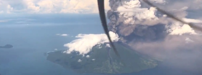High-impact eruption at Manam volcano, ash to 15.2 km (50 000 feet) a.s.l., Papua New Guinea