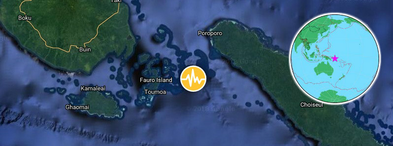 Deep M6.2 earthquake hits Solomon Islands