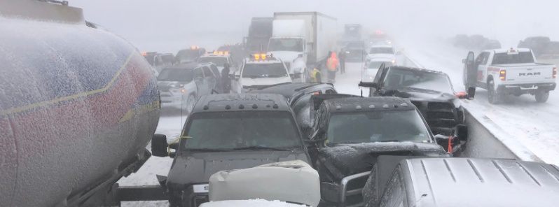 Whiteout conditions cause 4 multi-vehicle pileups in Ontario, Canada