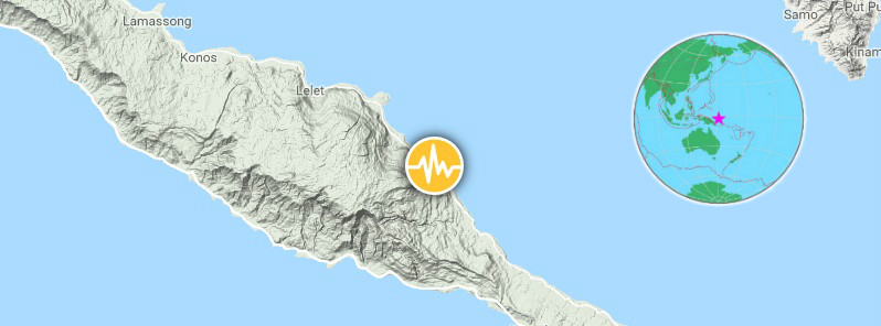 Deep M6.4 earthquake hits New Ireland region, Papua New Guinea