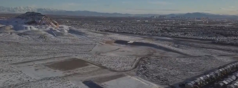 Rare snow blankets Las Vegas, black ice forces road closures, Nevada