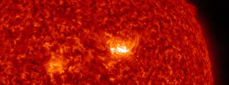 C4.8 solar flare erupts from AR 2736, full-halo CME produced