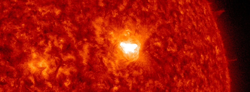 Impulsive C5.6 solar flare erupts from AR 2736, source of yesterday’s full-halo CME