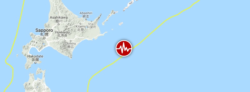 Strong and shallow M6.2 earthquake off the coast of Hokkaido, Japan