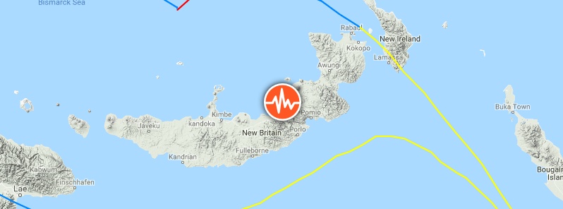 Strong and shallow M6.1 earthquake hits New Britain, Papua New Guinea