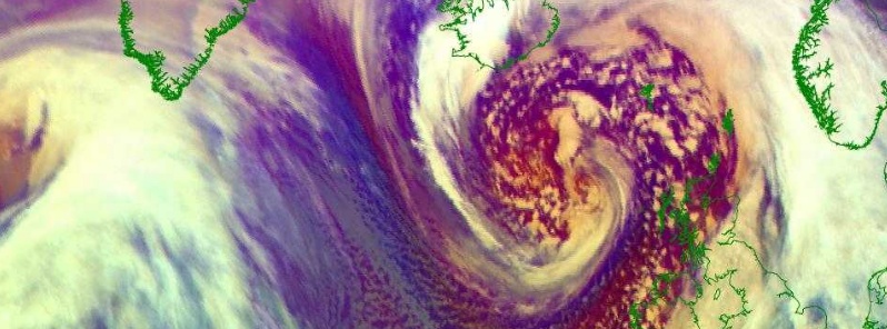 Storm “Gareth” hits Iceland, Ireland and UK with very heavy rain and strong winds
