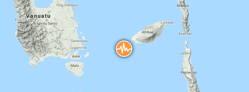 Strong M6.2 earthquake hits near Ambae, Vanuatu