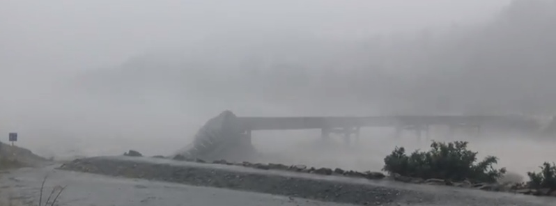 Waiho Bridge destroyed as extremely heavy rain hits New Zealand’s South Island