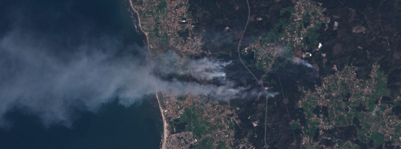 Early-season wildfires burning in northern Portugal