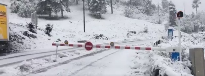 Very rare snowfall and record lows hit French Mediterranean island of Corsica