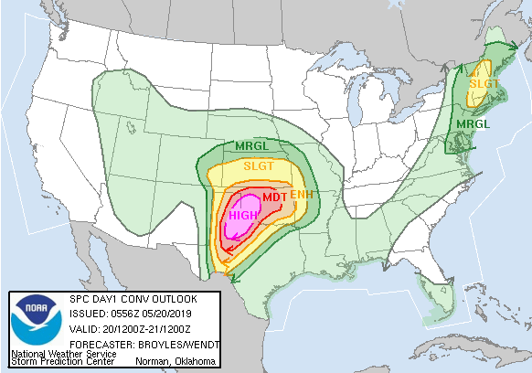 A major severe weather outbreak in Texas and Oklahoma
