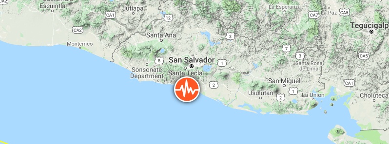 Strong M6.6 earthquake hits near the coast of El Salvador