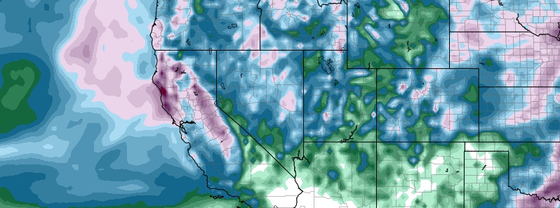 Three atmospheric rivers aim U.S. West, heavy rain and higher elevation snow expected