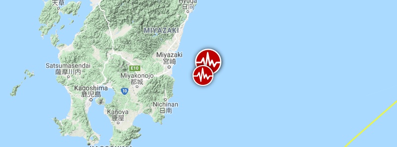 M6.3 earthquake hits near the east coast of Kyushu, Japan